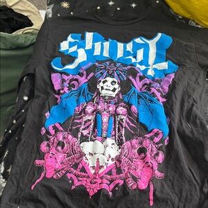 Black graphic ghost band t-shirt